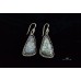 Silver Earrings With Ancient Roman Glass Made in Israel